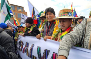 Bolivi : ansyen prezidan Evo Morales fè gwo manifestasyon kont prezidan Luis Arce