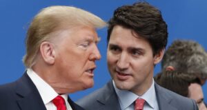 Trump di li pral mete 25% taks sou pwodwi k ap soti Kanada ak Meksik