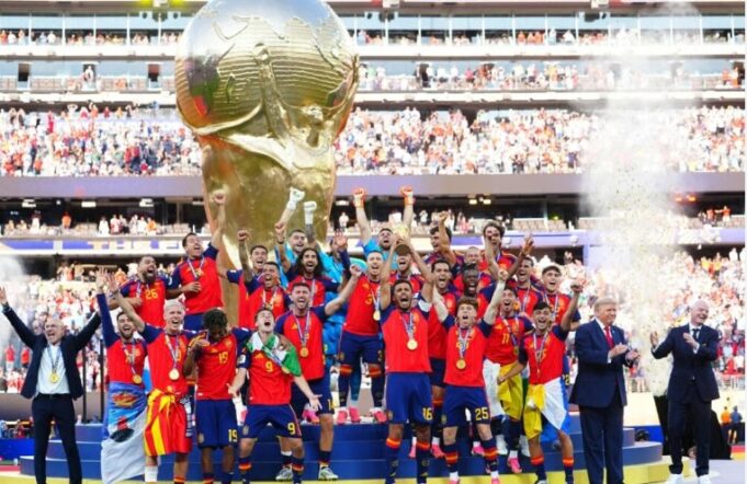 Espay ranpòte Mondyal la, li bat Ajantin epi li fini tounwa 2026 la nan yon gwo espektak